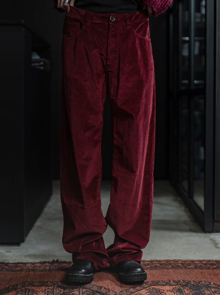 UMA WANG<br> WOMENS WIDE TROUSERS / RED