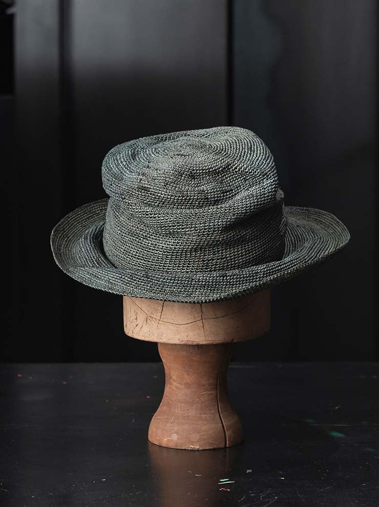 HORISAKI<br> ONE OF A KIND COLLECTION Tequilla Straw Hat OOAK24 NO.226 / DUSK