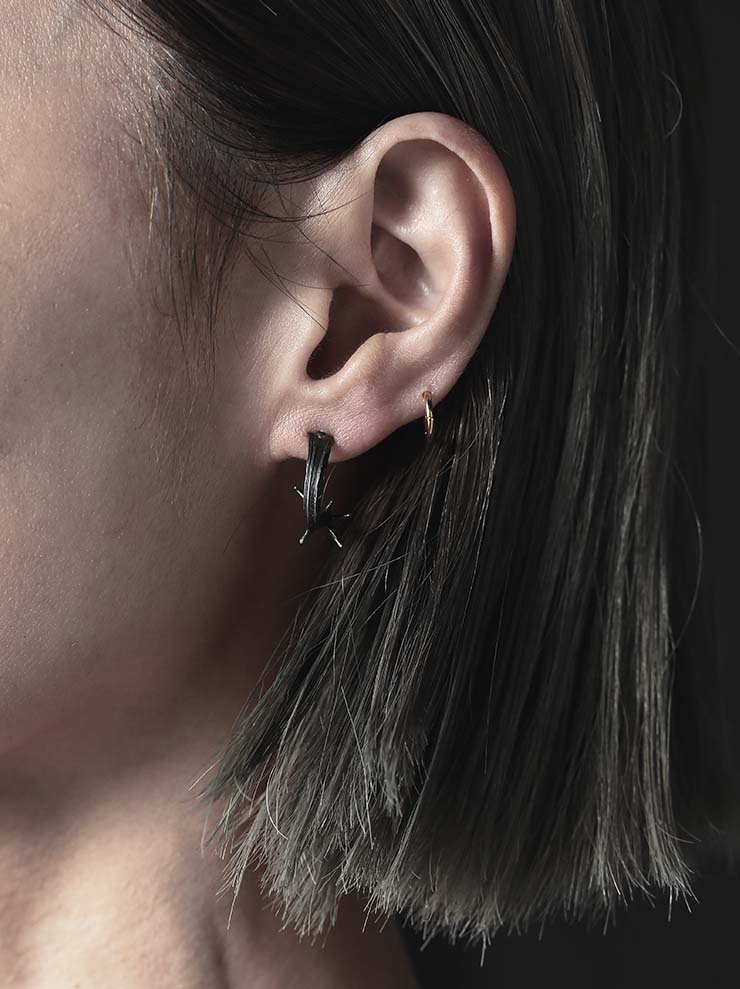 DETAJ<br> DEVIL CLAW SILVER EARRING / DC-PE01