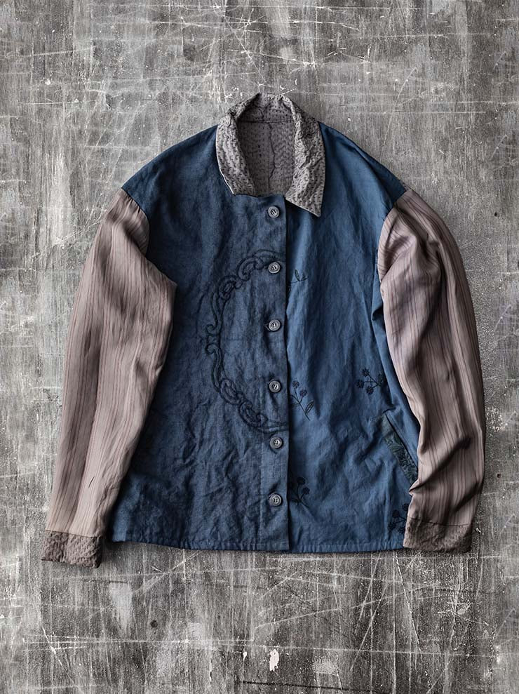 By Walid<br>MENS BENNY SHIRT JACKET / OLIVE TERRA / SIZE M