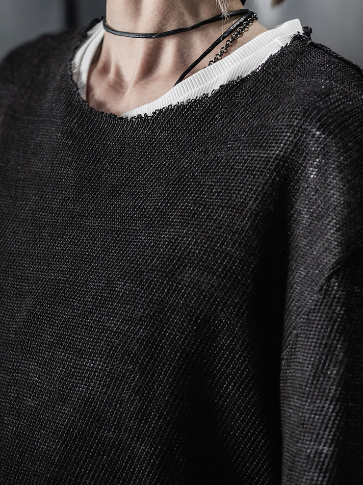 K’ANG <br>Unisex round neck pullover / OFF BLACK