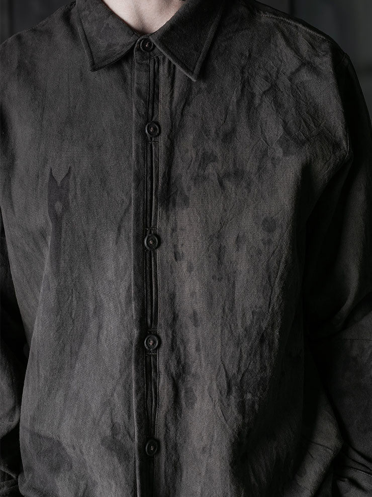 toward(s)<br>WELT SHIRT IN RUST DYED CANVAS / Rust Black