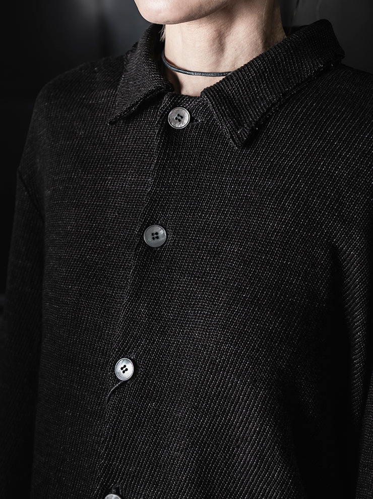 K’ANG <br>Unisex jersey cardigan / OFF BLACK