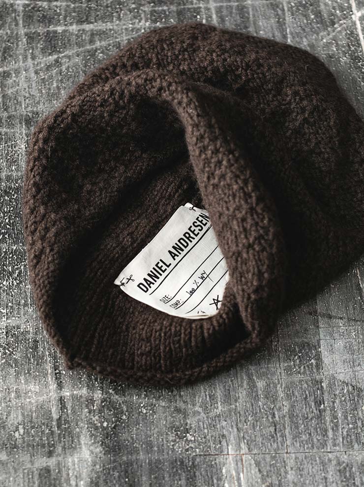 DANIEL ANDRESEN<br>ベーシックニットキャップ / Chocolate