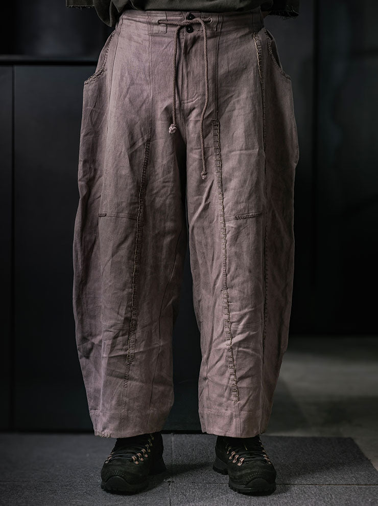 GATHERING<br>UNISEX FISHERMAN PANT / BROWN CLAY