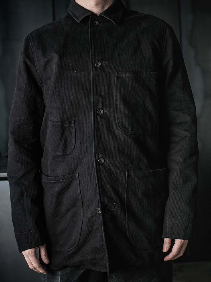 P.R. PATTERSON<br>LINED COTTON CHORE JACKET / BLACK