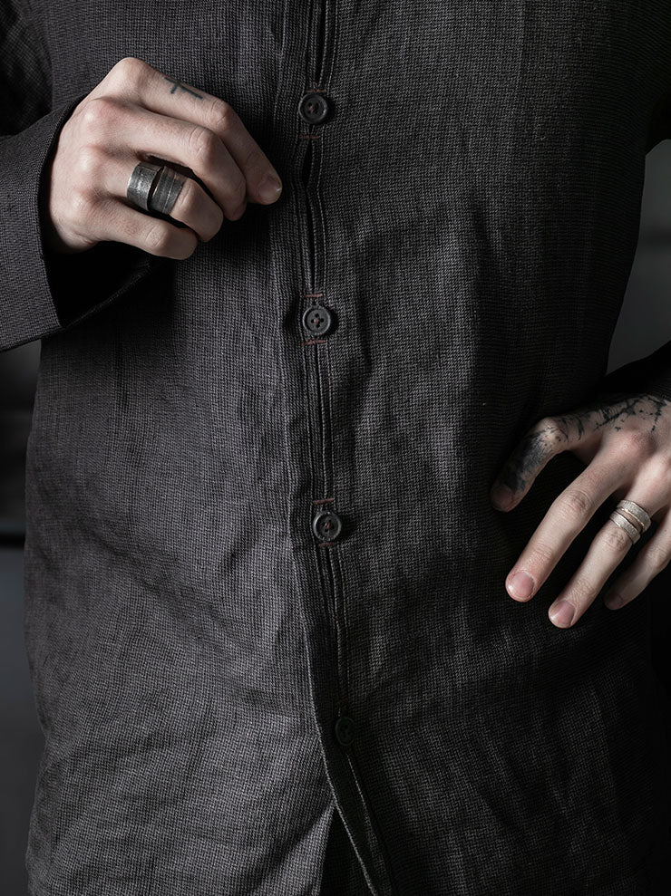 toward(s)<br> WELT SHIRT IN LINEN / Brown &amp; Black