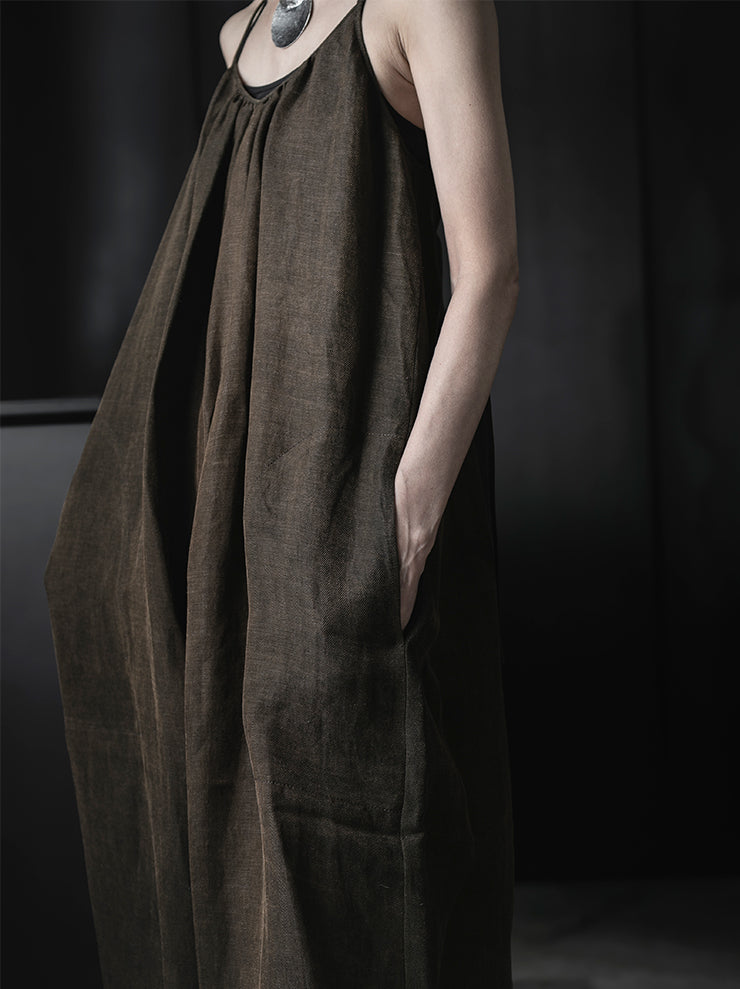 UMA WANG<br>WOMENS PAUL PANTS / DARK BROWN