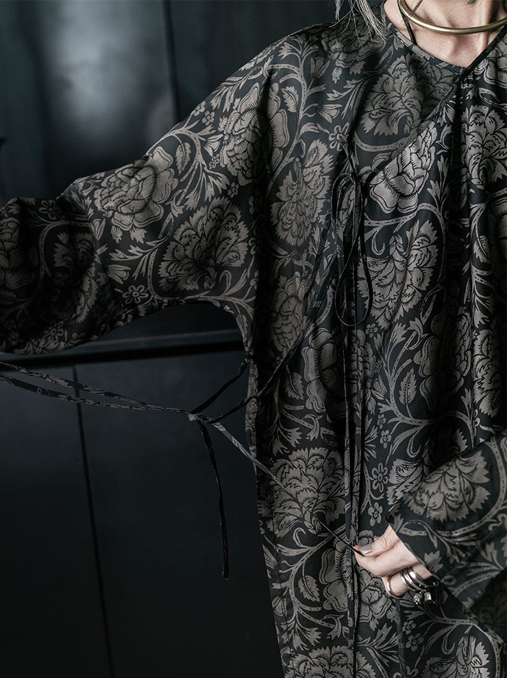 UMA WANG<br>WOMENS TANESHA TOP / BLACK×TAN