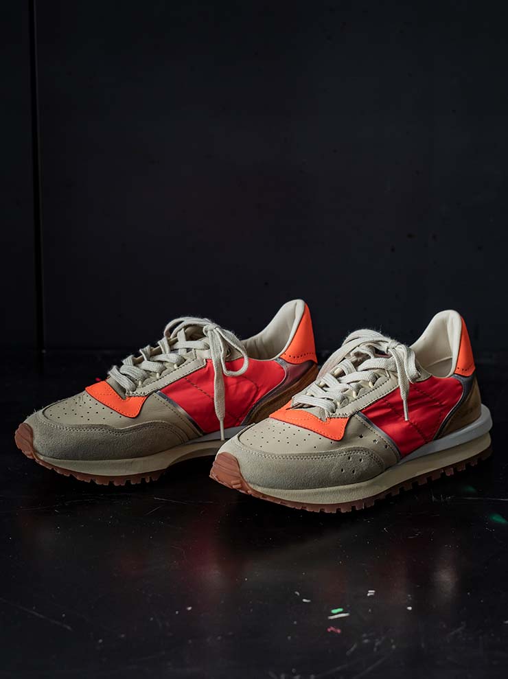 HIDNANDER<br> WOMENS SPORTS SNEAKERS / SAND × RED LOBSTER