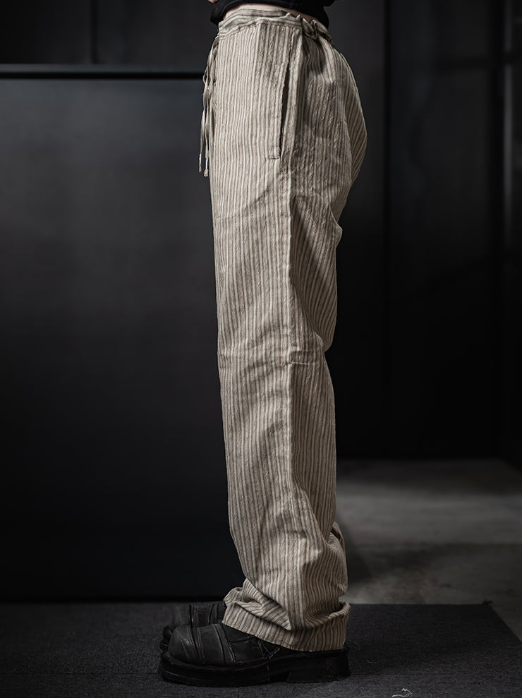 K’ANG <br>Unisex straight-fit trousers with waist strap / GREY