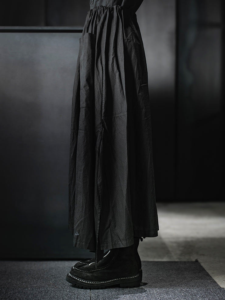 ATELIER SUPPAN<br>WOMENS Wide cotton skirt / E26-47