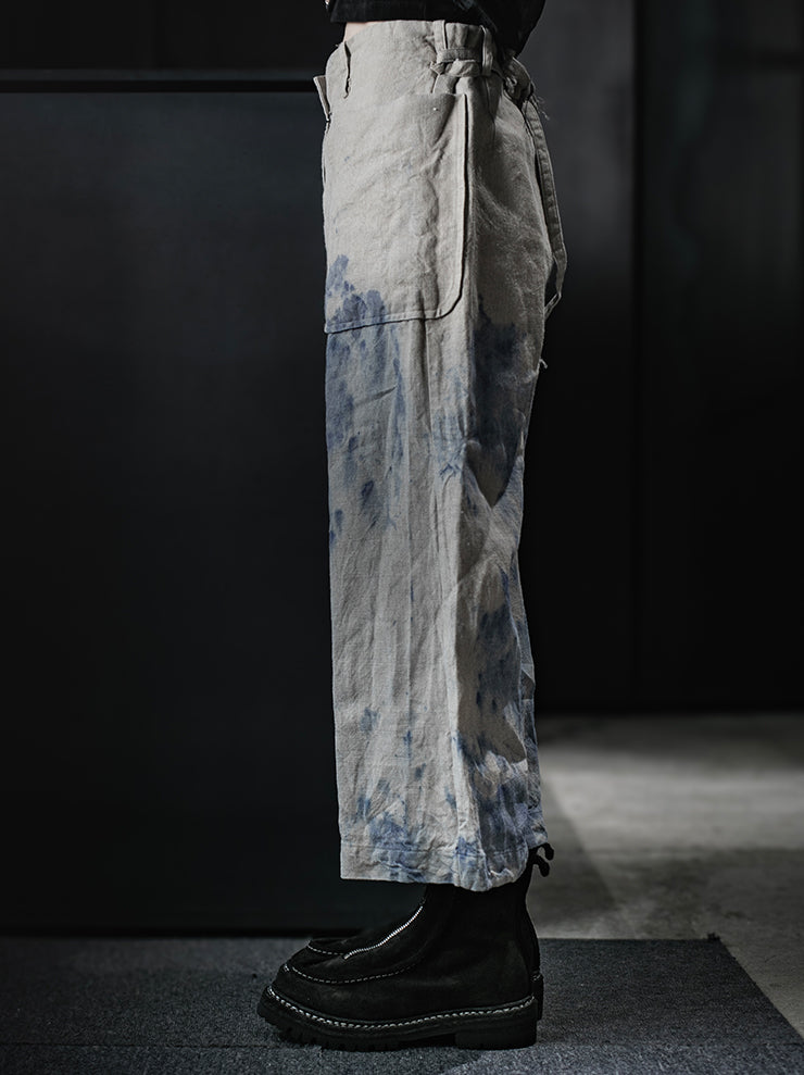 ATELIER SUPPAN<br>WOMENS TROUSERS with blue color stains  / E26-43