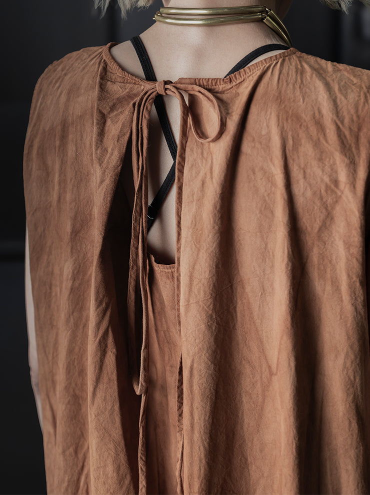 KINYAN LAM<br>WOMENS ナチュラルダイバルーンドレス / BROWN