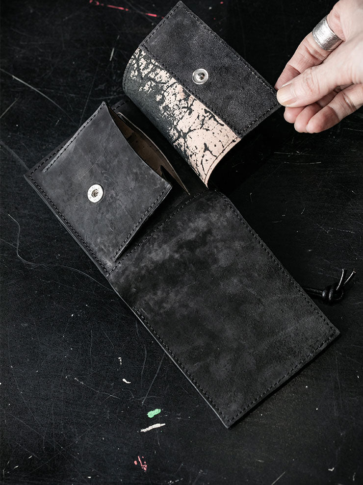 MDK – MIRANDA KALOUDIS<br>MINIMALISTIC MEN WALLET / HORSE LEATHER / BLACK