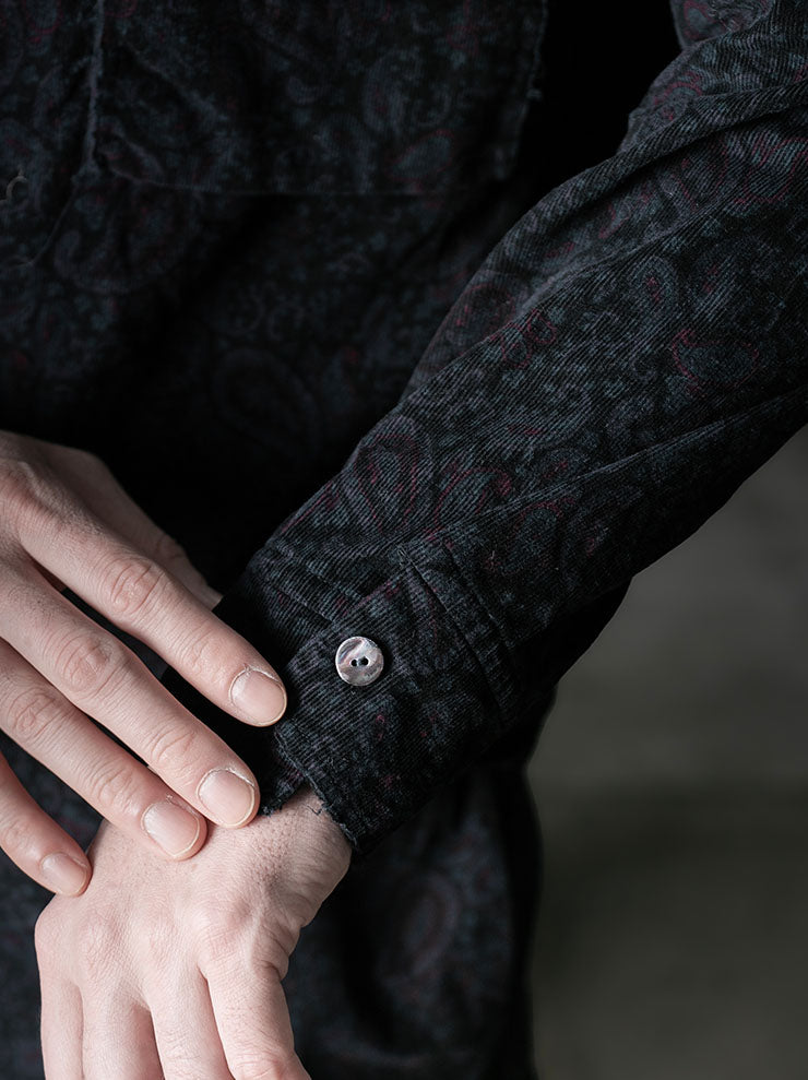 MONAD<br> Bray Boxy Fit Shirt / Black Overdye