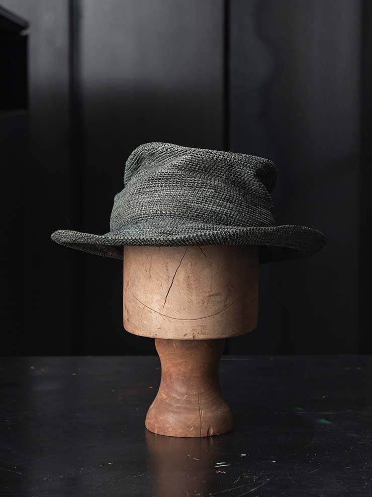 HORISAKI<br> ONE OF A KIND COLLECTION Tequilla Straw Hat OOAK24 NO.226 / DUSK