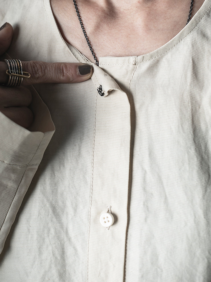 UMA WANG<br>WOMENS TATE TOP / OFF WHITE