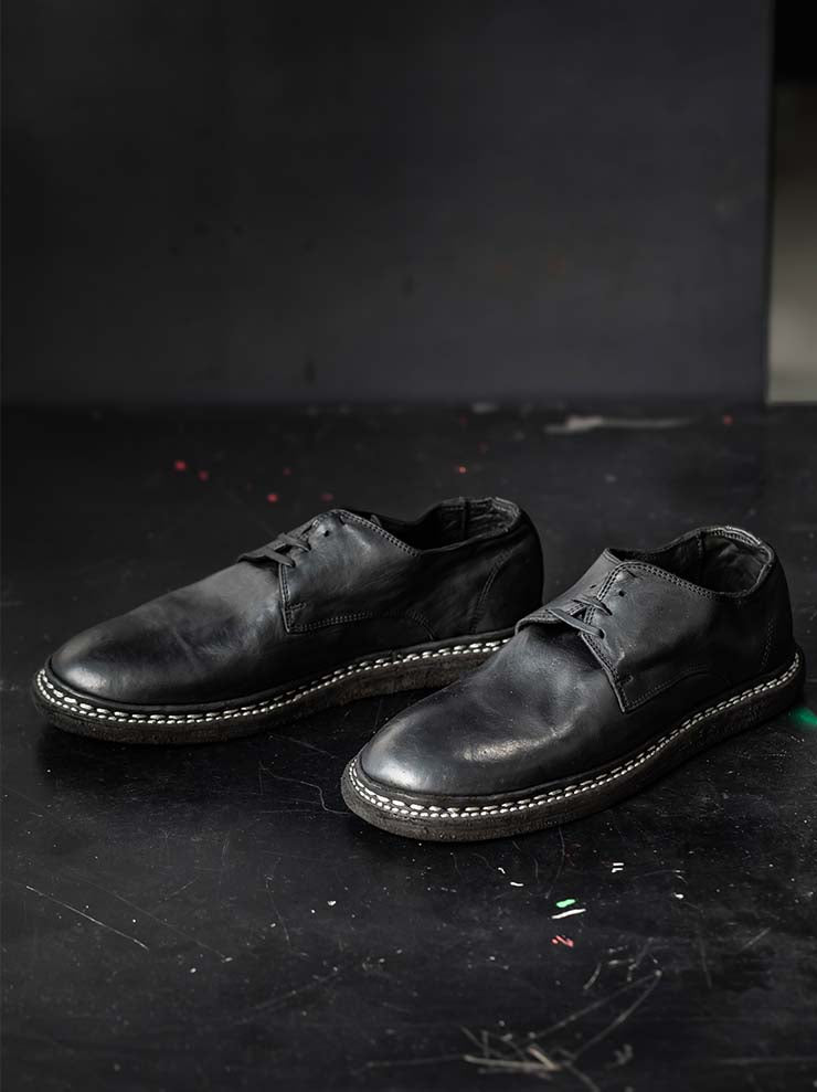 GUIDI<br> WOMENS Derby Shoes 9920_N BLKT / SOFT HORSE FULL GRAIN