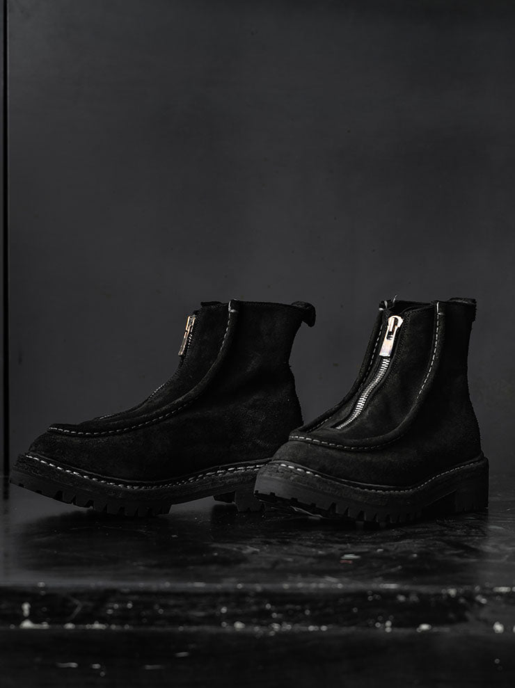 GUIDI<br>WOMENS フロントジップパラブーツ NTP05FZ BLKT / CALF REVERSE