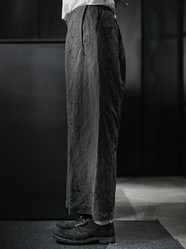 ATELIER SUPPAN<br>UNISEX large round hook Bluegreen TROUSERS / E26-09