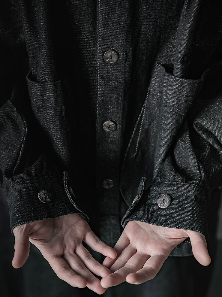 GATHERING<br>UNISEX FARMER JACKET / BLACK