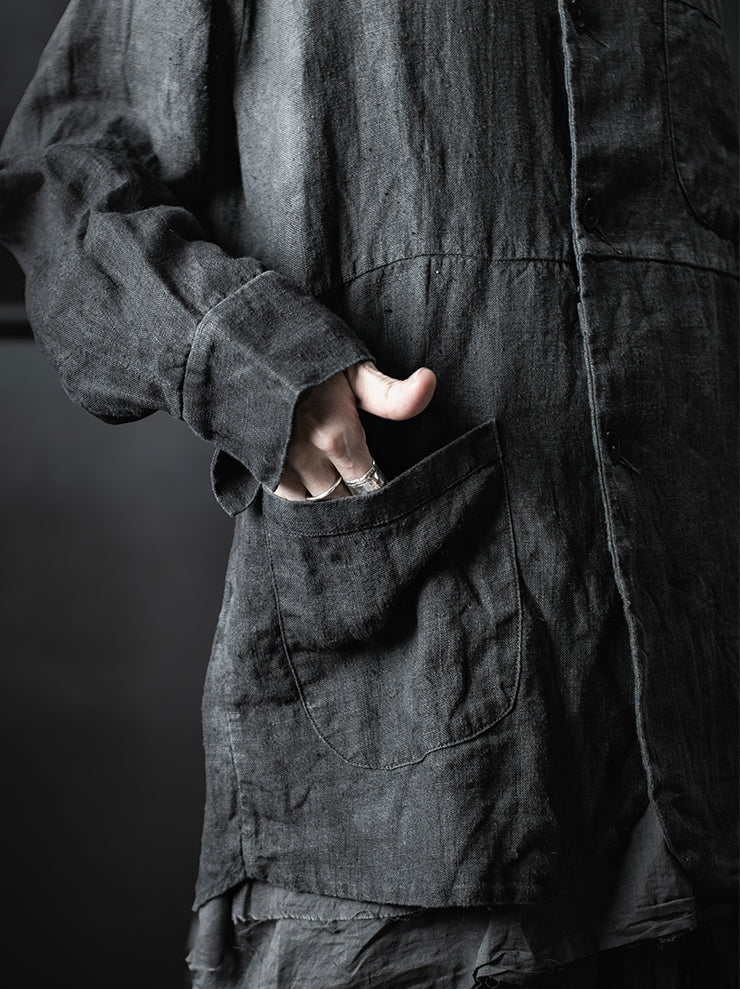 ATELIER SUPPAN<br>WOMENS Hemp Shirt Jacket / E26-41