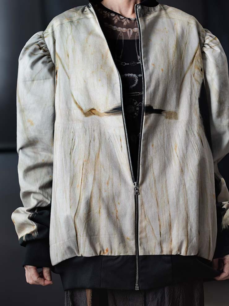 IA LONDON<br> WOMENS VICTORIA BOMBER JACKET / MAIDEN DRESS PRINT