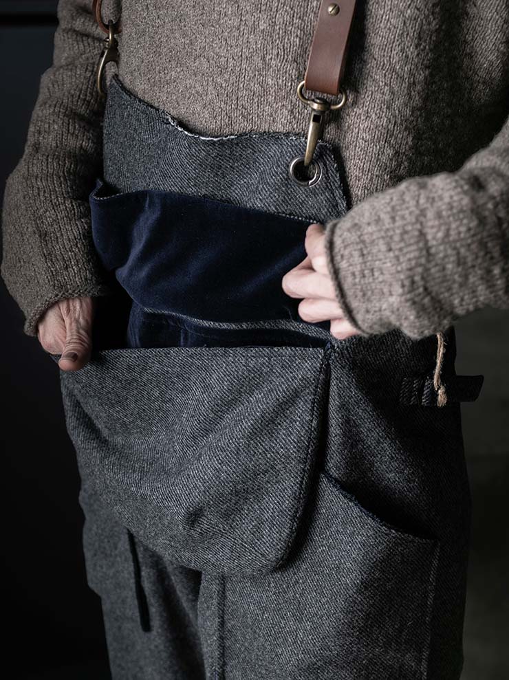 MONAD<br> McDonnell Overalls / Gray - Navy twill