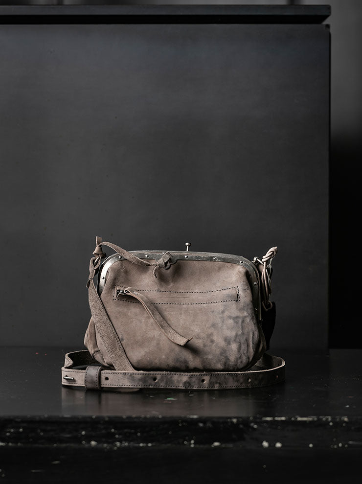 MDK – MIRANDA KALOUDIS<br>FRENCH LOCK BAG L / HORSE LEATHER / NATURAL SHADES