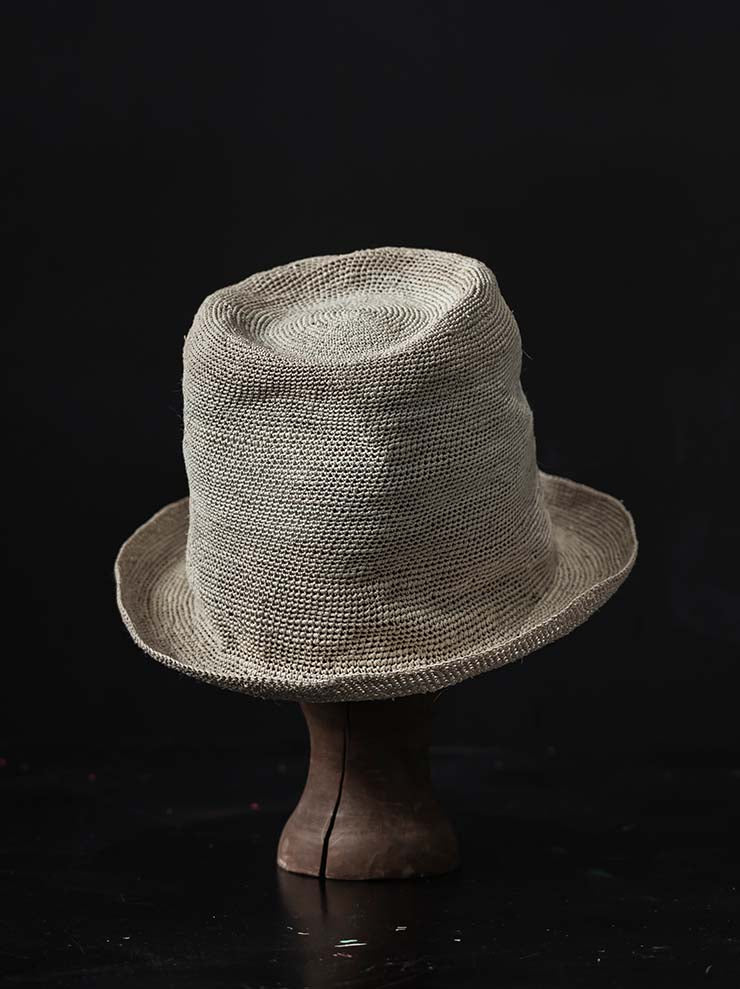 HORISAKI<br> ONE OF A KIND COLLECTION Straw Hat OOAK23 NO. 100 / NATURE