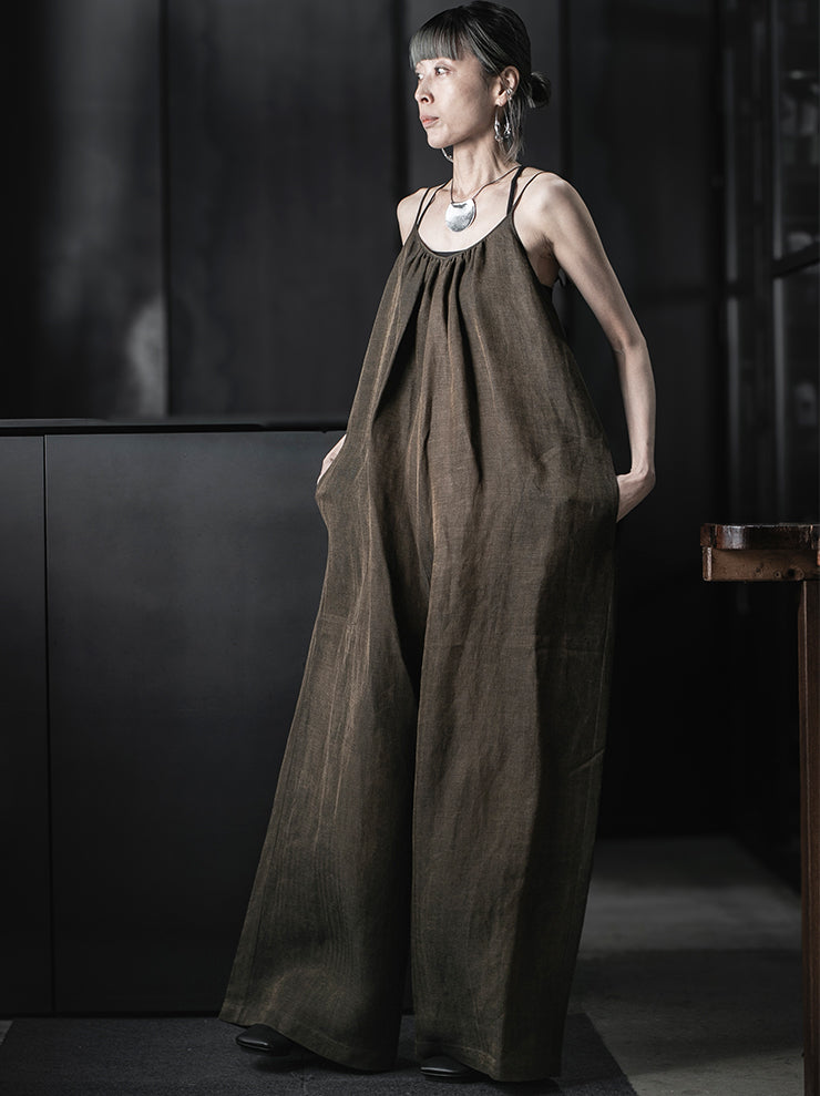 UMA WANG<br>WOMENS PAUL PANTS / DARK BROWN