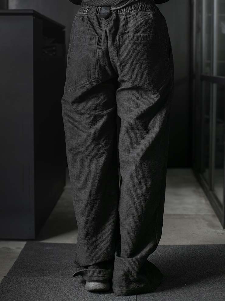 69 by ISAAC SELLAM <br>MENS Striped Cargo Trousers / PLOMB