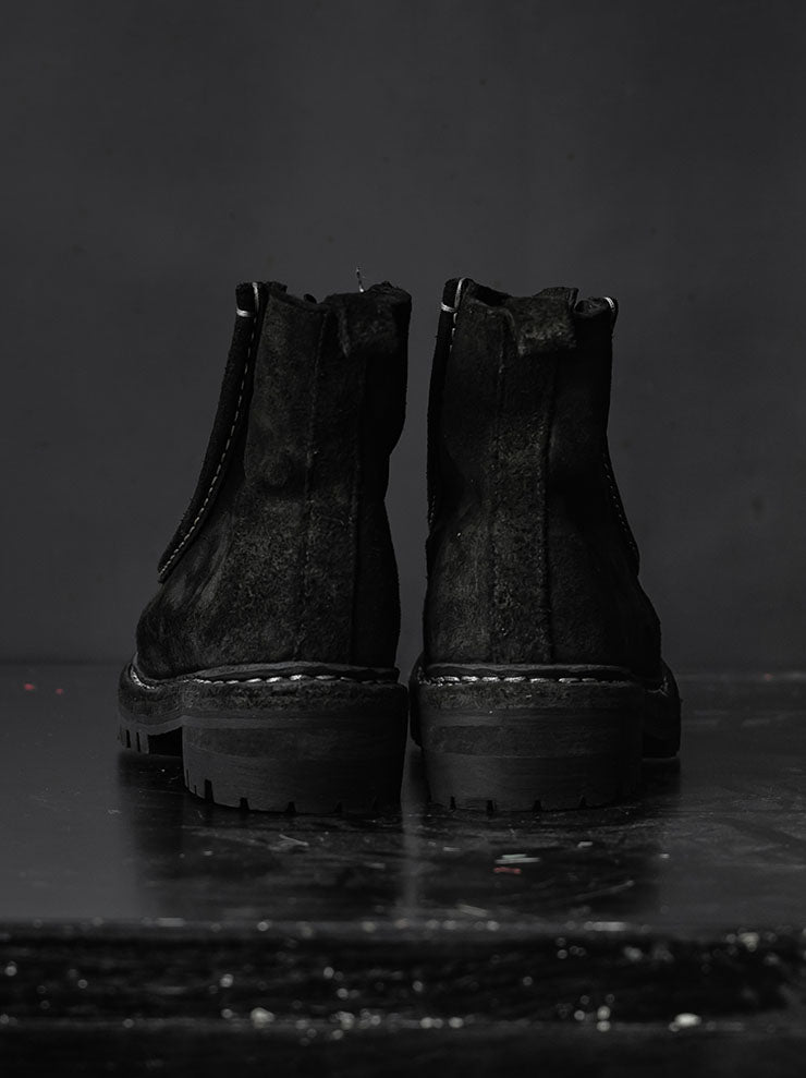GUIDI Women's Front Zip Para Boots NTP05FZ Black/Reverse Calf