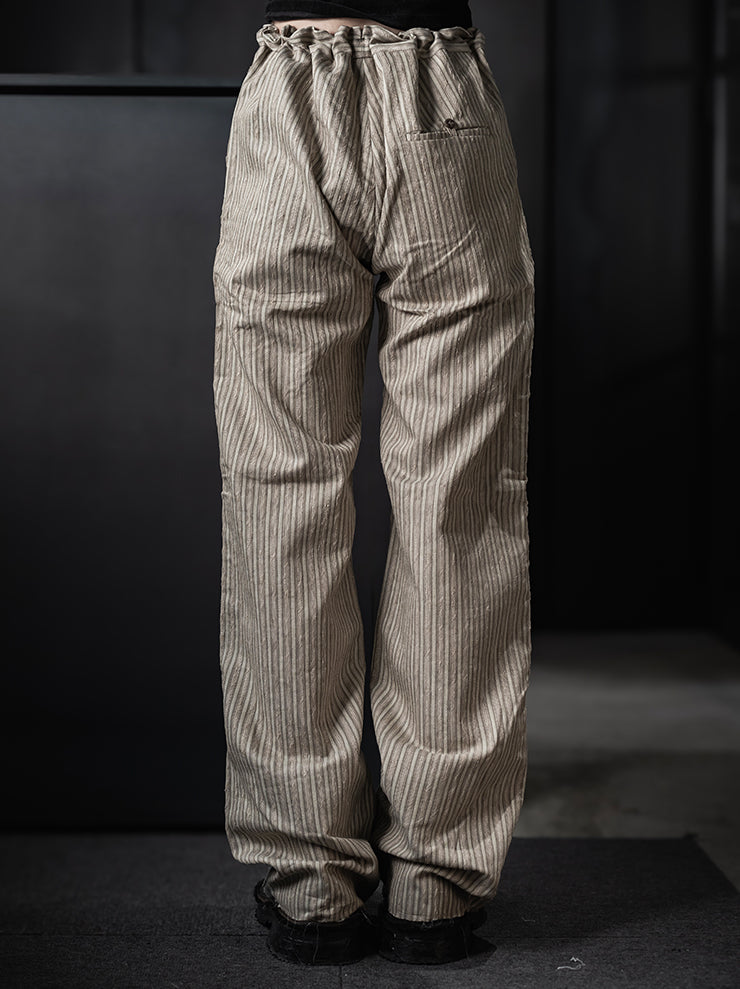 K’ANG <br>Unisex straight-fit trousers with waist strap / GREY