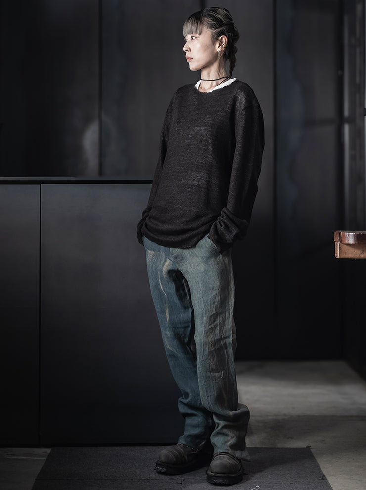 K’ANG <br>Unisex round neck pullover / OFF BLACK