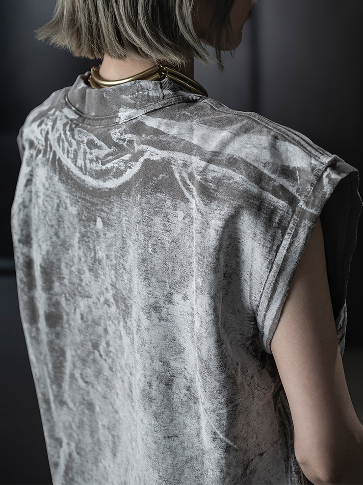 SIMEON FARRAR<br> UNISEX OVERSIZED TANK TOP / GREY PAINT