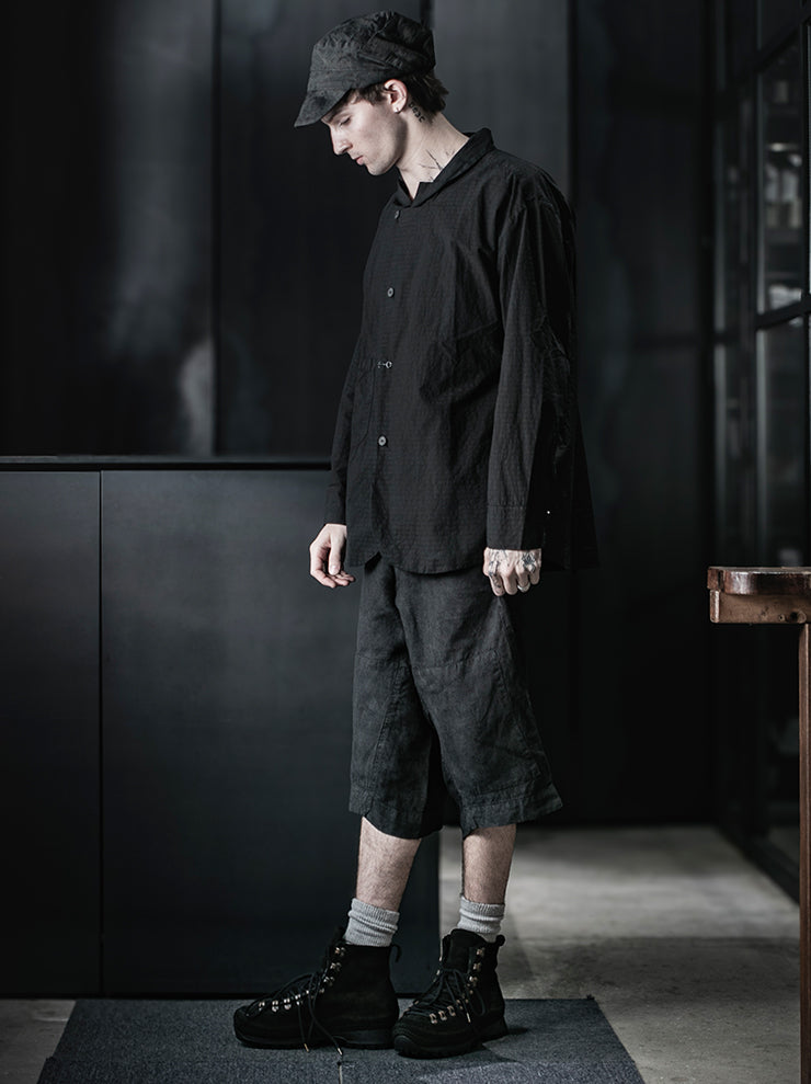 ATELIER SUPPAN<br>MENS Shirt Jacket black stripes / E26-16