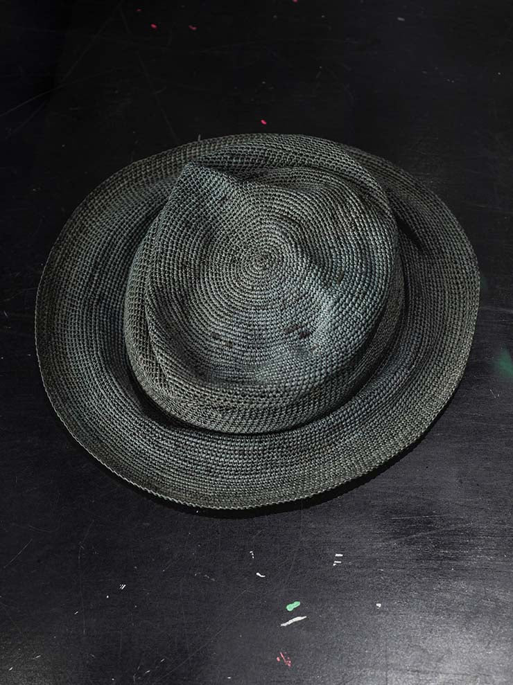 HORISAKI<br> ONE OF A KIND COLLECTION Tequilla Straw Hat OOAK24 NO.226 / DUSK