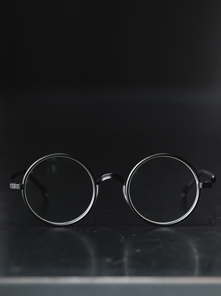 UMA WANG × RIGARDS<br> THE VICTORIAN CLIP SUNGLASSES / BLACK × BLACK ANTIQUE
