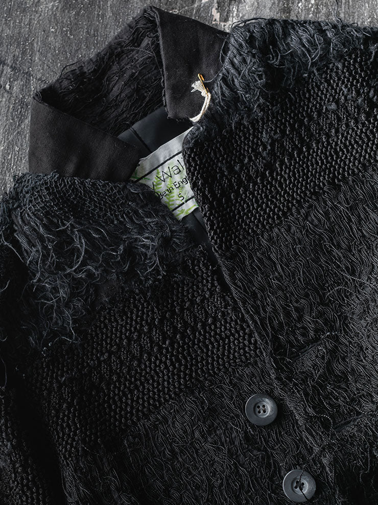 By Walid<br>UNISEX BEAU JACKET / BLACK & BLUE / SIZE S