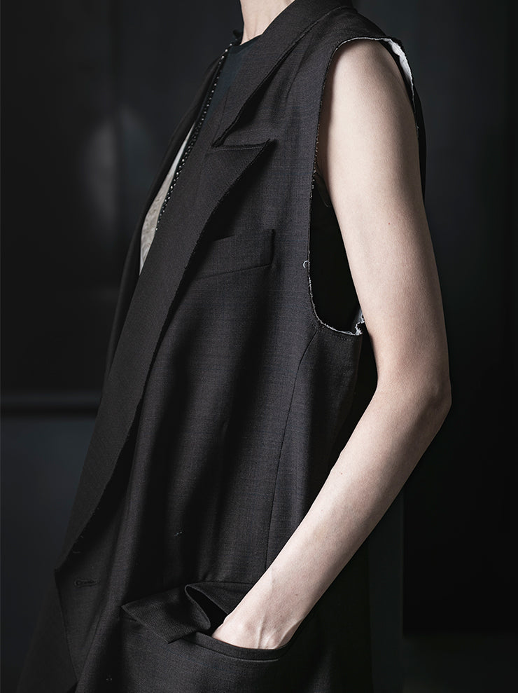 WRIGHT + DOYLE<br>UNISEX HARTON VEST / CACAO CHECK