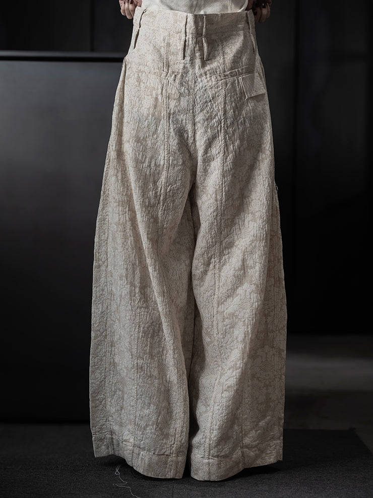 KINYAN LAM<br>WOMENS Jacquard Balloon Cut Trousers / Raw White