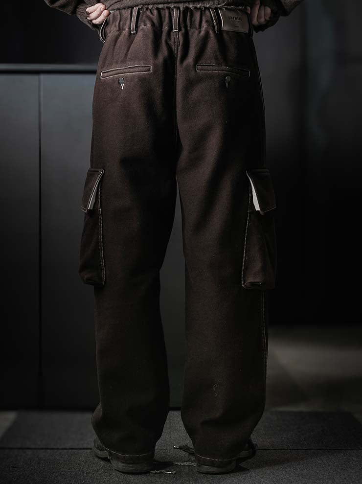 UMA WANG<br>MENS PAXTON PANTS / BROWN