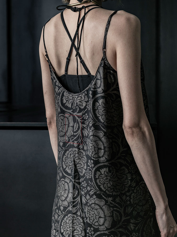 UMA WANG<br>WOMENS ANAYA DRESS / BLACK×TAN