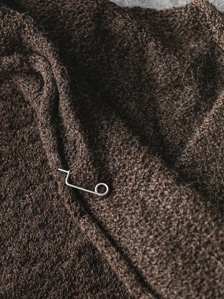 DANIEL ANDRESEN<br> Loose fit cardigan / Brown