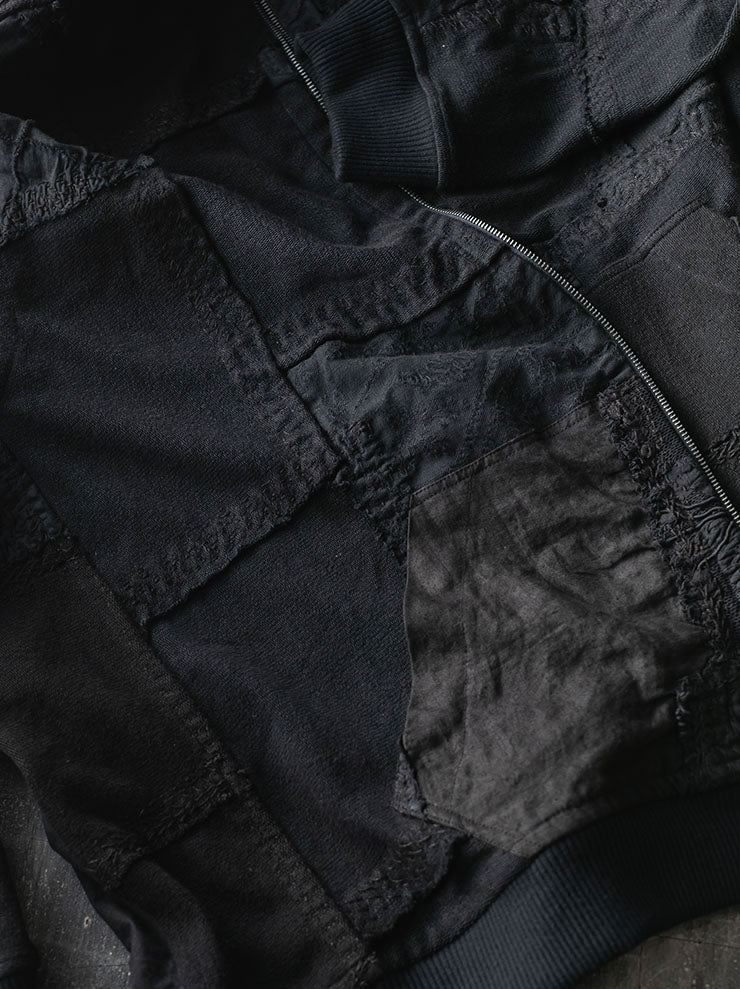 By Walid<br>UNISEX ZIP UP HOODIE / BLACK / SIZE S