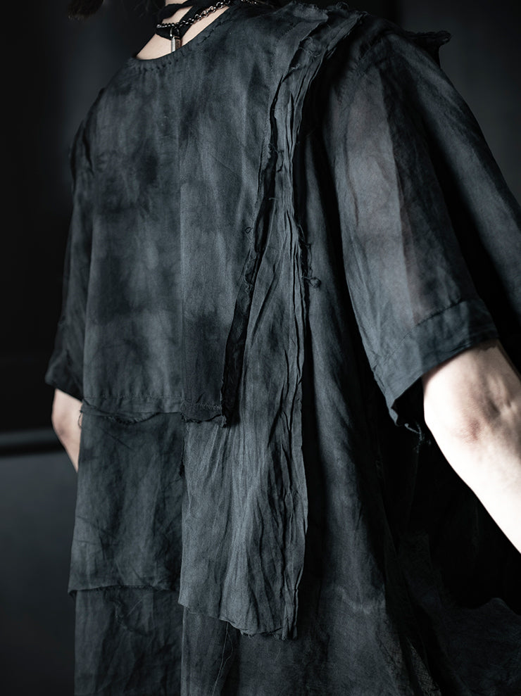 ATELIER SUPPAN<br>WOMENS Torn SHIRT short sleeve / E26-55