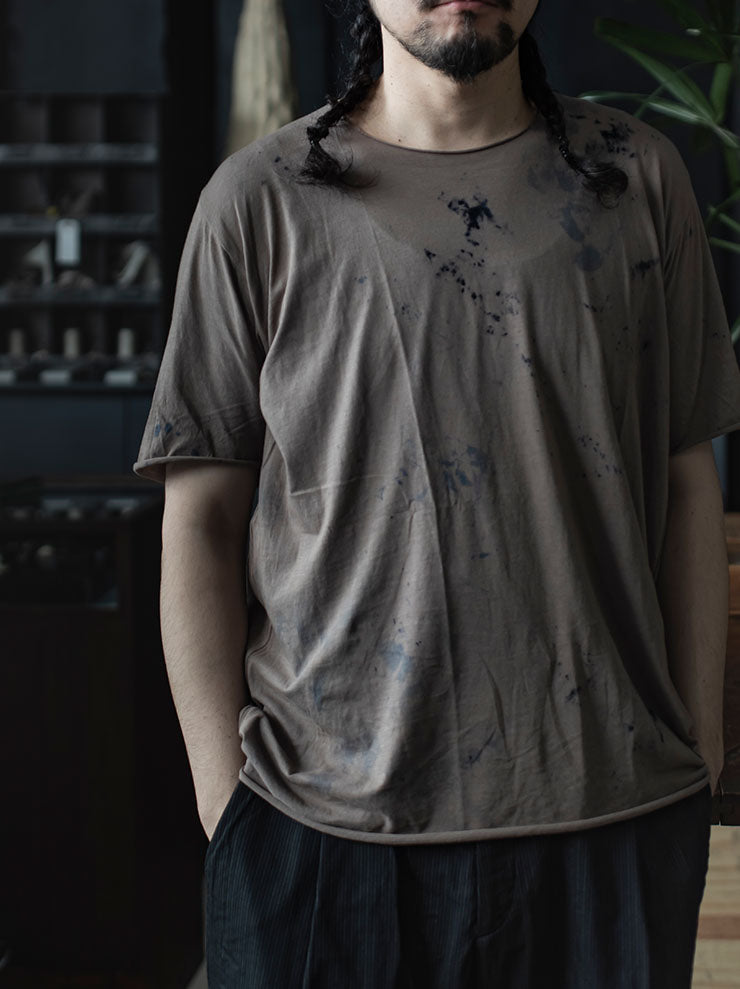 ATELIER SUPPAN<br />MENS コットンカシミアTシャツ GREY