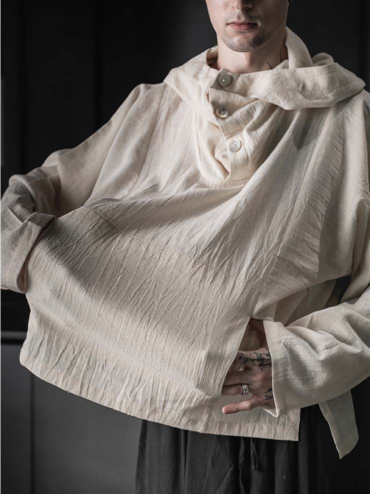 GATHERING<br>Fisherman Hoodie / NATURAL